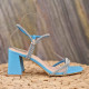 Sandale bleue à talon