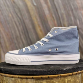 Basket montante bleu jean