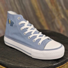 Basket montante bleu jean