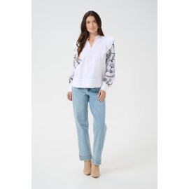 Blouse Alice brodée CREAM
