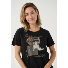 T-shirt Velie noir CREAM