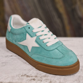 Basket basse turquoise