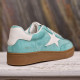 Basket basse turquoise