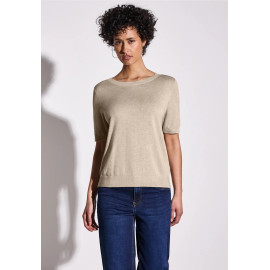 Pull beige manche courte STREET ONE