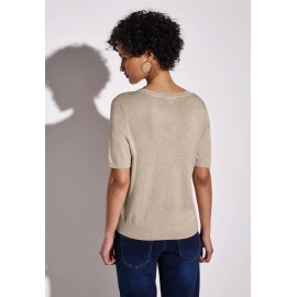 Pull beige manche courte STREET ONE