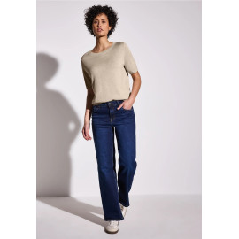 Pull beige manche courte STREET ONE