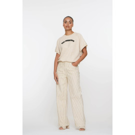 Sweat beige manche courte GEISHA