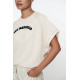 Sweat beige manche courte GEISHA