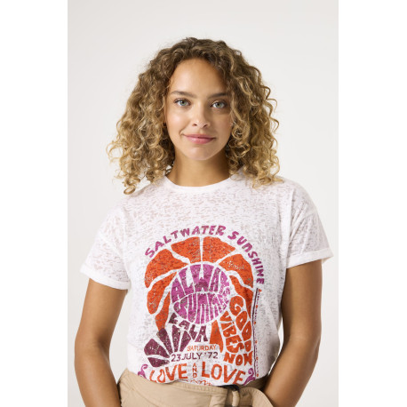T-shirt blanc imprimé GARCIA