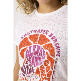 T-shirt blanc imprimé GARCIA