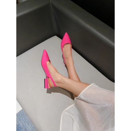 Escarpin vernis rose