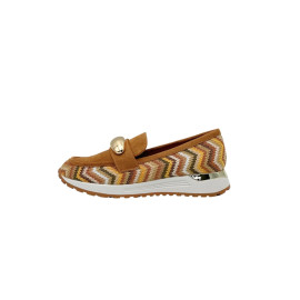 Mocassin camel imprimé