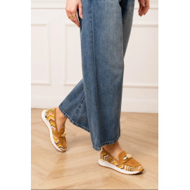 Mocassin camel imprimé