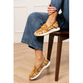 Mocassin camel imprimé
