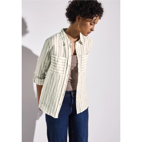 Chemisier rayé beige STREET ONE