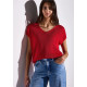 Pull rouge manche courte STREET ONE