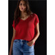 Pull rouge manche courte STREET ONE