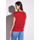 Pull rouge manche courte STREET ONE
