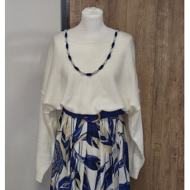 Pull blanc oversize