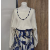 Pull blanc oversize