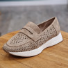 Mocassin taupe ajouré