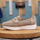 Mocassin taupe ajouré