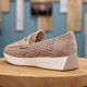 Mocassin taupe ajouré