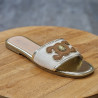Mule plate doré