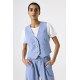 Gilet boléro bleu GARCIA