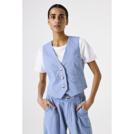 Gilet boléro bleu GARCIA