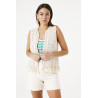 Cardigan ajouré beige GARCIA