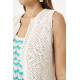Cardigan ajouré beige GARCIA