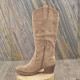 Botte nubuck taupe