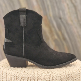Santiag nubuck noir
