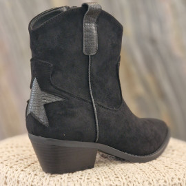 Santiag nubuck noir