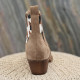 Boots taupe imprimé vache