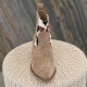 Boots taupe imprimé vache