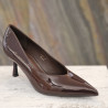 Escarpin vernis chocolat