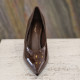 Escarpin vernis chocolat