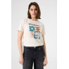 T-shirt blanc cassé GARCIA