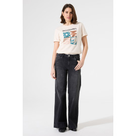 T-shirt blanc cassé GARCIA
