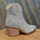 Boots argenté à strass