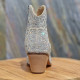 Boots argenté à strass