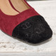 Escarpin bi couleur bordeaux