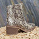 Boots imprimé python doré