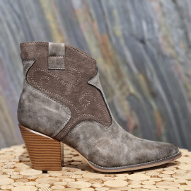 Bottine santiag marron glacé