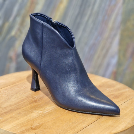Bottine marine à talon