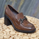 Mocassin à talon marron