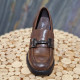 Mocassin à talon marron
