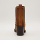 Bottine camel en cuir
